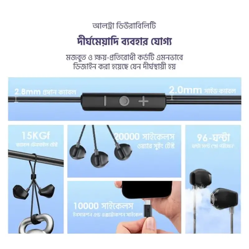 Oraimo Halo Airy Type-C Half In-ear Wired Headphones